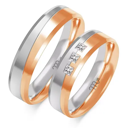 ŚLUBNE 14K OBRĄCZKI PŁASKIE CYRKONIE 5.5mm GRAWER ŚLUBNE 14K OBRĄCZKI PŁASKIE CYRKONIE 5.5mm GRAWER