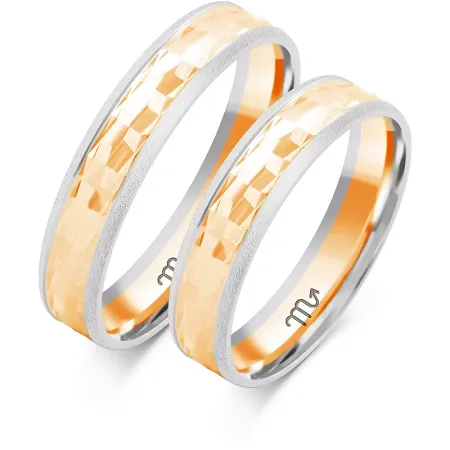 ŚLUBNE 14K MODNE OBRĄCZKI 4.5mm SOCZEWKA GRAWER ŚLUBNE 14K MODNE OBRĄCZKI 4.5mm SOCZEWKA GRAWER