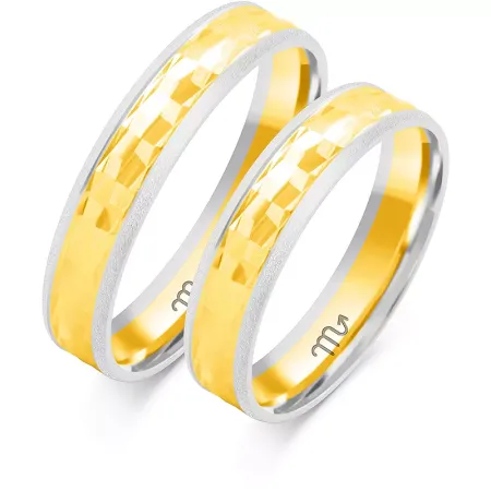ŚLUBNE 14K MODNE OBRĄCZKI 4.5mm SOCZEWKA GRAWER ŚLUBNE 14K MODNE OBRĄCZKI 4.5mm SOCZEWKA GRAWER