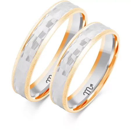 ŚLUBNE 14K MODNE OBRĄCZKI 4.5mm SOCZEWKA GRAWER ŚLUBNE 14K MODNE OBRĄCZKI 4.5mm SOCZEWKA GRAWER