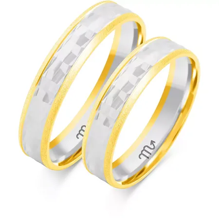 ŚLUBNE 14K MODNE OBRĄCZKI 4.5mm SOCZEWKA GRAWER ŚLUBNE 14K MODNE OBRĄCZKI 4.5mm SOCZEWKA GRAWER