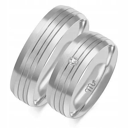 ZŁOTE 14K ŚLUBNE OBRĄCZKI CYRKONIA 5mm GRAWER ZŁOTE 14K ŚLUBNE OBRĄCZKI CYRKONIA 5mm GRAWER