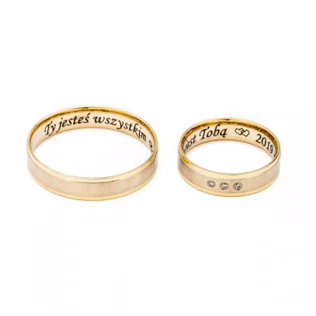 ZŁOTE 14K OBRĄCZKI DIAMENTY 5mm PŁASKIE SOCZEWKA ZŁOTE 14K OBRĄCZKI DIAMENTY 5mm PŁASKIE SOCZEWKA