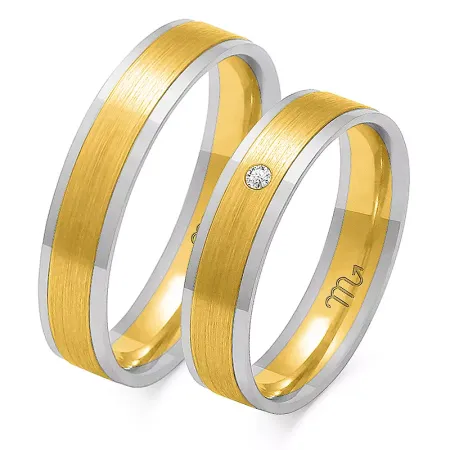 ZŁOTE ELEGANCKIE 14K OBRĄCZKI CYRKONIA GRAWER