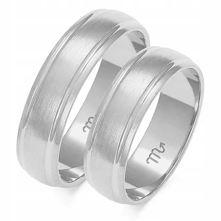 ŚLUBNE 14K OBRĄCZKI PŁASKIE 6mm BIAŁE ZŁOTO GRAWER ŚLUBNE 14K OBRĄCZKI PŁASKIE 6mm BIAŁE ZŁOTO GRAWER
