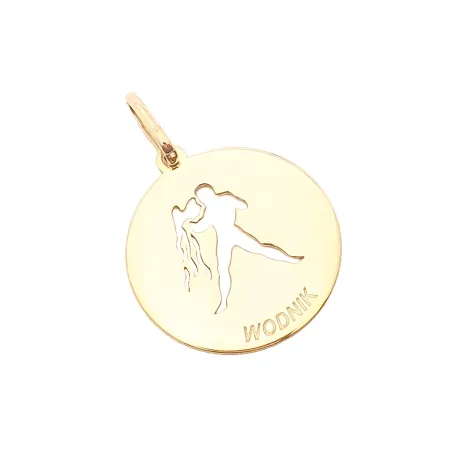ZŁOTA 585 ZAWIESZKA ZNAK ZODIAKU WODNIK ZŁOTA 585 ZAWIESZKA ZNAK ZODIAKU WODNIK