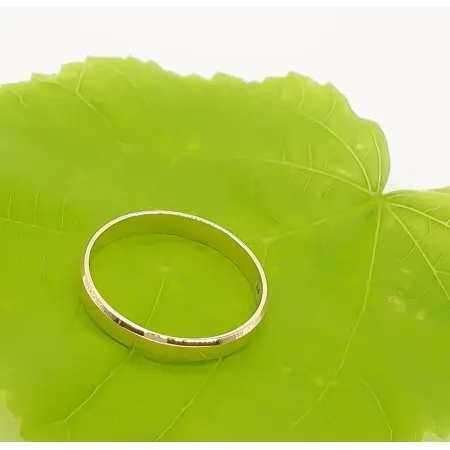 ZŁOTA OBRĄCZKA PŁASKA FAZOWANA KLASYCZNA 585 3mm