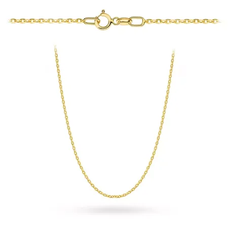 Złoty Damski Łańcuszek Rolo 50cm Próba 585 