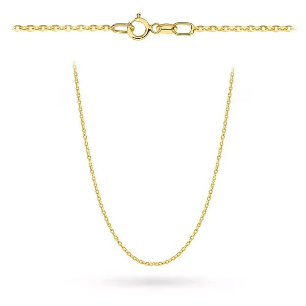 Złoty Damski Łańcuszek Rolo 50cm Próba 585 