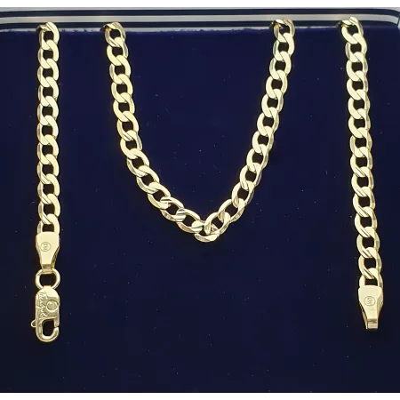 ZŁOTY ŁAŃCUSZEK PANCERKA PEŁNA 55cm pr 585 ZŁOTY ŁAŃCUSZEK PANCERKA PEŁNA 55cm pr 585