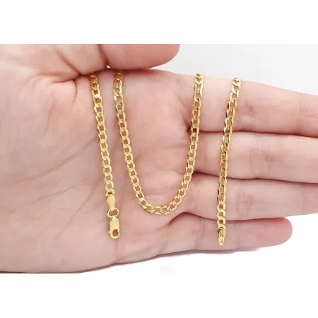 ZŁOTY ŁAŃCUSZEK 14K ELEGANCKA PEŁNA PANCERKA L741