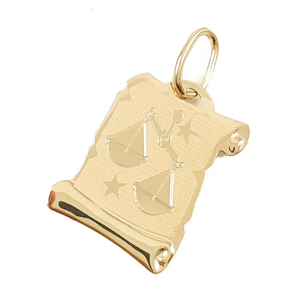 ZŁOTA 585 ZAWIESZKA ZNAK ZODIAKU WAGA Z1531D