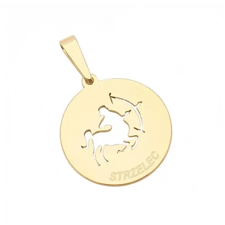 ZŁOTA 14K ZAWIESZKA ZNAK ZODIAKU STRZELEC Z1450 ZŁOTA 14K ZAWIESZKA ZNAK ZODIAKU STRZELEC Z1450