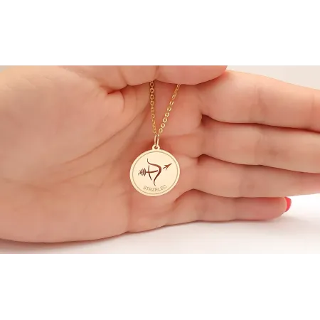 ZŁOTA 585 ZAWIESZKA ZNAK ZODIAKU STRZELEC ZŁOTA 585 ZAWIESZKA ZNAK ZODIAKU STRZELEC