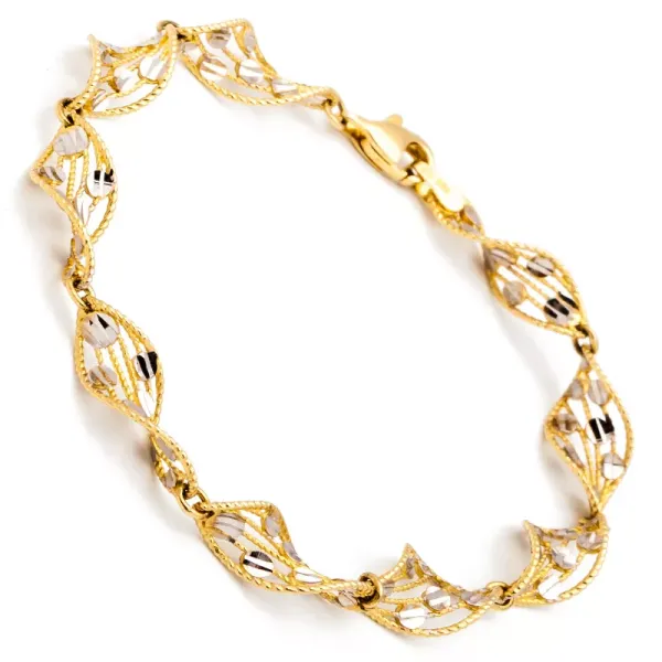 ZŁOTA 14K EFEKTOWNA BRANSOLETKA id B663