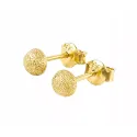 Kolczyki Złote Młotkowane Półkulki 4,5 mm K1361
