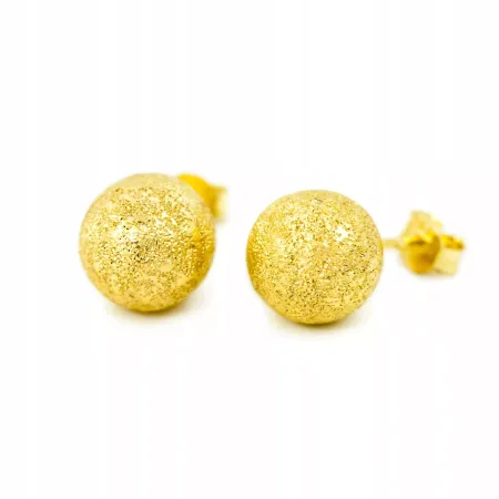 ZŁOTE KOLCZYKI KULKI MŁOTKOWANE 10mm id K683/K992 ZŁOTE KOLCZYKI KULKI MŁOTKOWANE 10mm id K683/K992