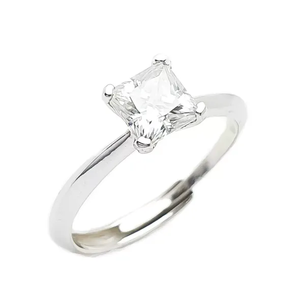 SREBRNY PIERŚCIONEK MOISSANITE PR 925