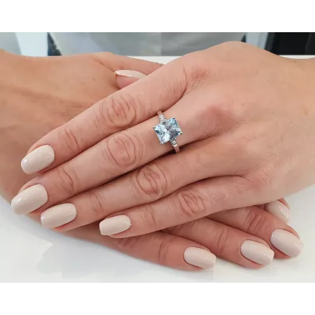 SREBRNY PIERŚCIONEK NATURALNY SKY BLUE TOPAZ