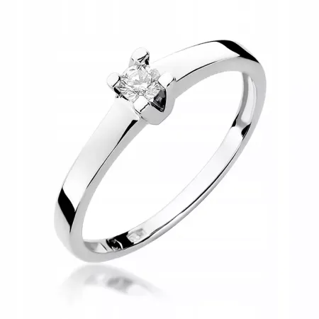 Złoty Zaręczynowy 585 Pierścionek Brylant 0,12ct Złoty Zaręczynowy 585 Pierścionek Brylant 0,12ct