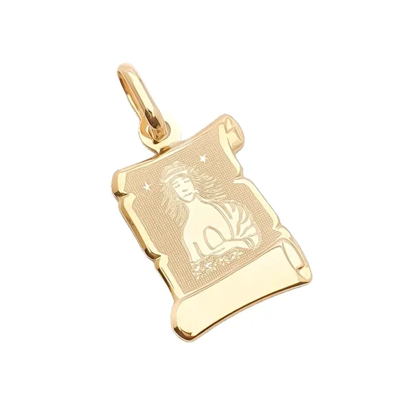 ZŁOTA 585 ZAWIESZKA ZNAK ZODIAKU PANNA 