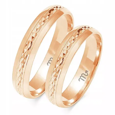 ZŁOTE 14K OBRĄCZKI DIAMENTOWANE 4,5mm OE-192 ZŁOTE 14K OBRĄCZKI DIAMENTOWANE 4,5mm OE-192