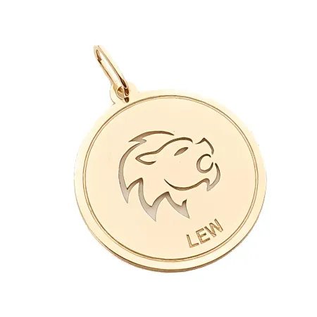 ZŁOTA 585 ZAWIESZKA ZNAK ZODIAKU LEW 