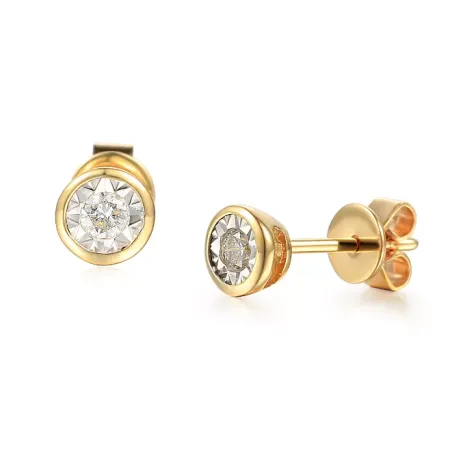 ZŁOTE KOLCZYKI Z DIAMENTAMI 585 SZTYFT 0,17ct ZŁOTE KOLCZYKI Z DIAMENTAMI 585 SZTYFT 0,17ct