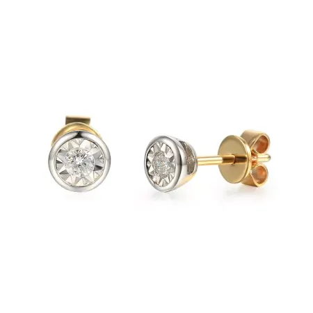 ZŁOTE KOLCZYKI Z DIAMENTAMI 585 SZTYFT 0,17ct ZŁOTE KOLCZYKI Z DIAMENTAMI 585 SZTYFT 0,17ct