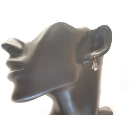 ZŁOTE KOLCZYKI MORGANIT TOPAZ AMETYSTY BRYLANTY ZŁOTE KOLCZYKI MORGANIT TOPAZ AMETYSTY BRYLANTY