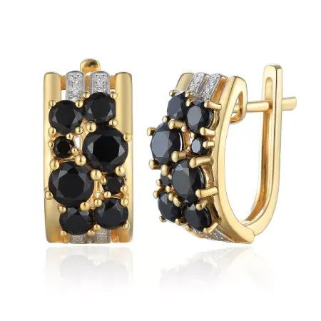 Eleganckie 585 Kolczyki Agaty Diamenty Angielskie Eleganckie 585 Kolczyki Agaty Diamenty Angielskie
