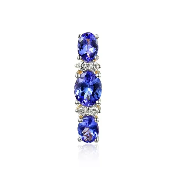 Zawieszka Tanzanit Diamenty pr 585 Białe Złoto