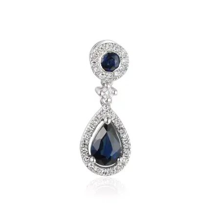 ZAWIESZKA SZAFIR DIAMENTY PRÓBA 585 BIAŁE ZŁOTO ZAWIESZKA SZAFIR DIAMENTY PRÓBA 585 BIAŁE ZŁOTO