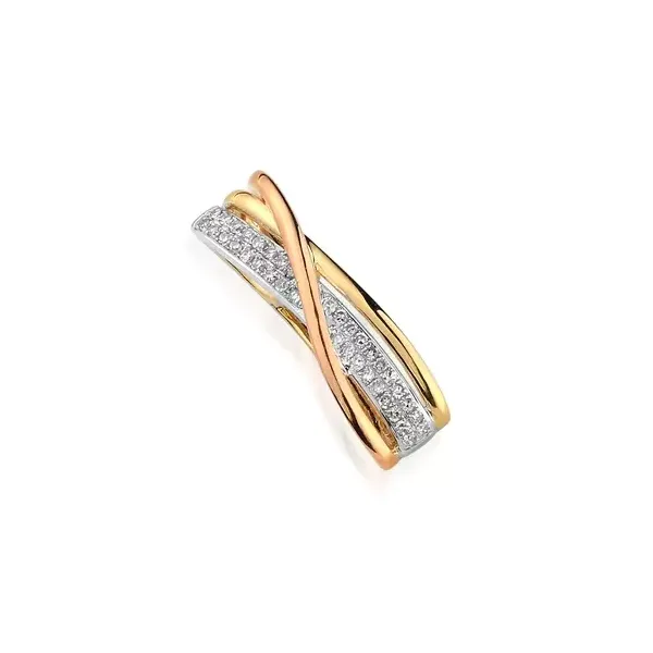 Zawieszka 14K Diamenty Żółto Biało Różowe Złoto