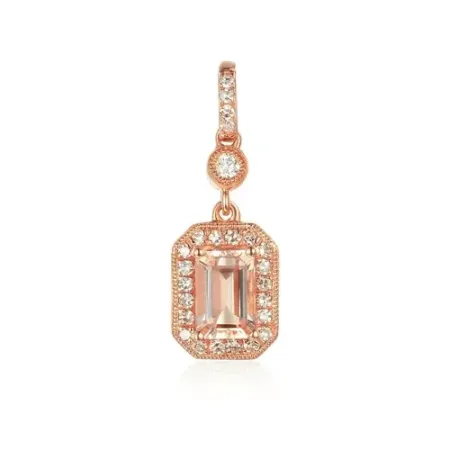 ZAWIESZKA RÓŻOWE ZŁOTO MORGANIT DIAMENT PRÓBA 585 ZAWIESZKA RÓŻOWE ZŁOTO MORGANIT DIAMENT PRÓBA 585