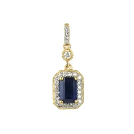 ZŁOTA ZAWIESZKA SZAFIR DIAMENTY PRÓBA 585 ZŁOTA ZAWIESZKA SZAFIR DIAMENTY PRÓBA 585