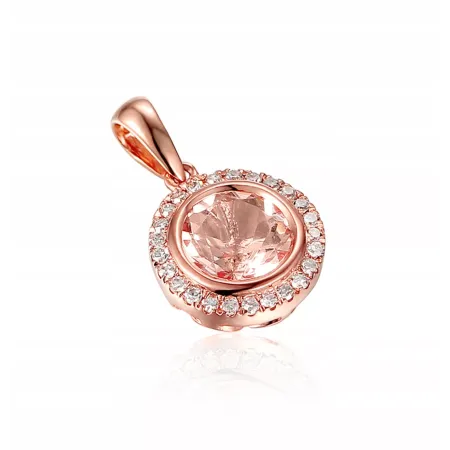 RÓŻOWA ZAWIESZKA MORGANIT DIAMENTY pr 585 RÓŻOWA ZAWIESZKA MORGANIT DIAMENTY pr 585