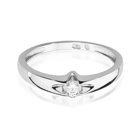 Złoty Pierścionek 585 Zaręczynowy Brylant 0,12ct Złoty Pierścionek 585 Zaręczynowy Brylant 0,12ct