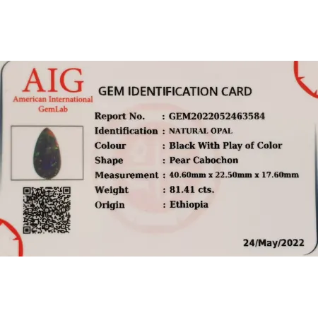 Opal Naturalny 81,41ct + Certyfikat