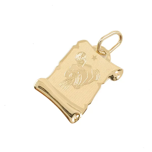 ZŁOTA 14K ZAWIESZKA ZNAK ZODIAKU WODNIK Z1645