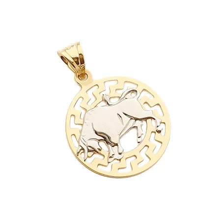 ZŁOTA ZAWIESZKA ZNAK ZODIAKU BYK 585 NA PREZENT