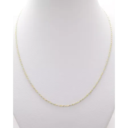 ZŁOTY ŁAŃCUSZEK 585 ŻÓŁTO BIAŁY REBEKA 50cm ZŁOTY ŁAŃCUSZEK 585 ŻÓŁTO BIAŁY REBEKA 50cm