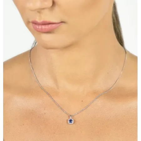 ZAWIESZKA TANZANIT I DIAMENTY BIAŁE ZŁOTO ZAWIESZKA TANZANIT I DIAMENTY BIAŁE ZŁOTO