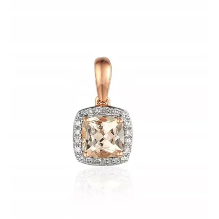 ZAWIESZKA MORGANIT DIAMENTY 585 RÓŻOWE ZŁOTO ZAWIESZKA MORGANIT DIAMENTY 585 RÓŻOWE ZŁOTO