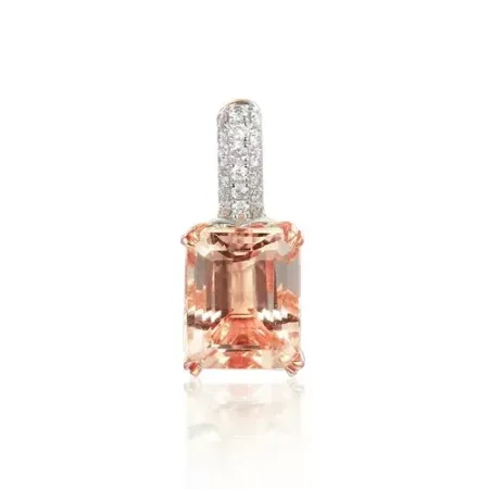 ZAWIESZKA MORGANIT DIAMENTY PRÓBA 585 RÓŻOWE ZŁOTO ZAWIESZKA MORGANIT DIAMENTY PRÓBA 585 RÓŻOWE ZŁOTO