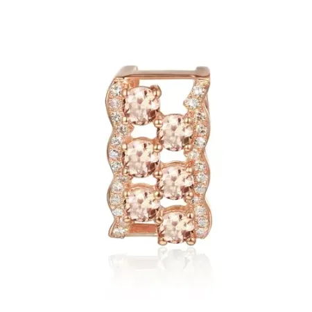 ZAWIESZKA MORGANIT I DIAMENTY PRÓBA 585 ZAWIESZKA MORGANIT I DIAMENTY PRÓBA 585