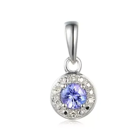 Złota Zawieszka Tanzanit Diamenty Prezent pr 585 Złota Zawieszka Tanzanit Diamenty Prezent pr 585