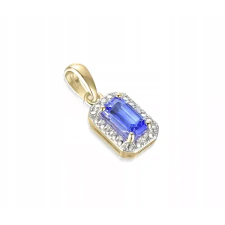 ZŁOTA 585 ZAWIESZKA TANZANIT DIAMENTY PREZENT ZŁOTA 585 ZAWIESZKA TANZANIT DIAMENTY PREZENT