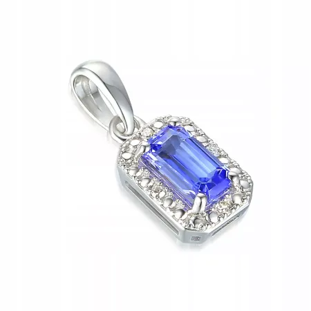ZŁOTA 585 ZAWIESZKA TANZANIT DIAMENTY PREZENT ZŁOTA 585 ZAWIESZKA TANZANIT DIAMENTY PREZENT