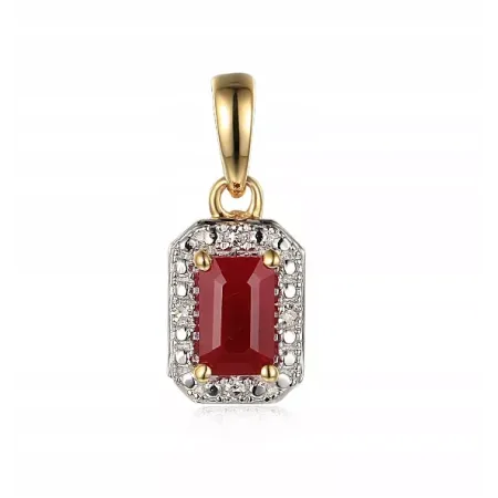 ZŁOTA ZAWIESZKA RUBIN DIAMENTY PRÓBA 585 ZŁOTA ZAWIESZKA RUBIN DIAMENTY PRÓBA 585